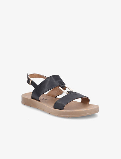 Nu-pieds à boucle métallique - Noir - 3