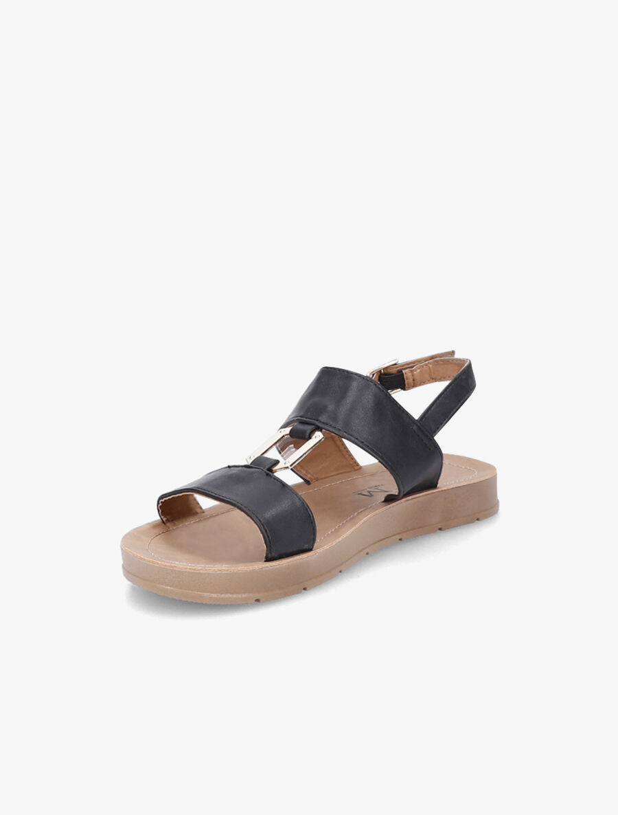 Nu-pieds à boucle métallique - Noir - 4
