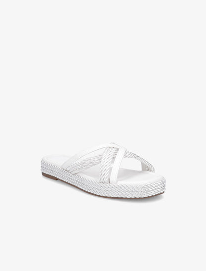 Claquettes à ganses croisées - Blanc - 2