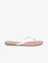 Tongs classiques en simili effet croco - Blanc - 1
