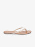 Tongs classiques en simili effet croco - Beige - 1