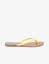 Tongs classiques en simili effet croco - Jaune - 1