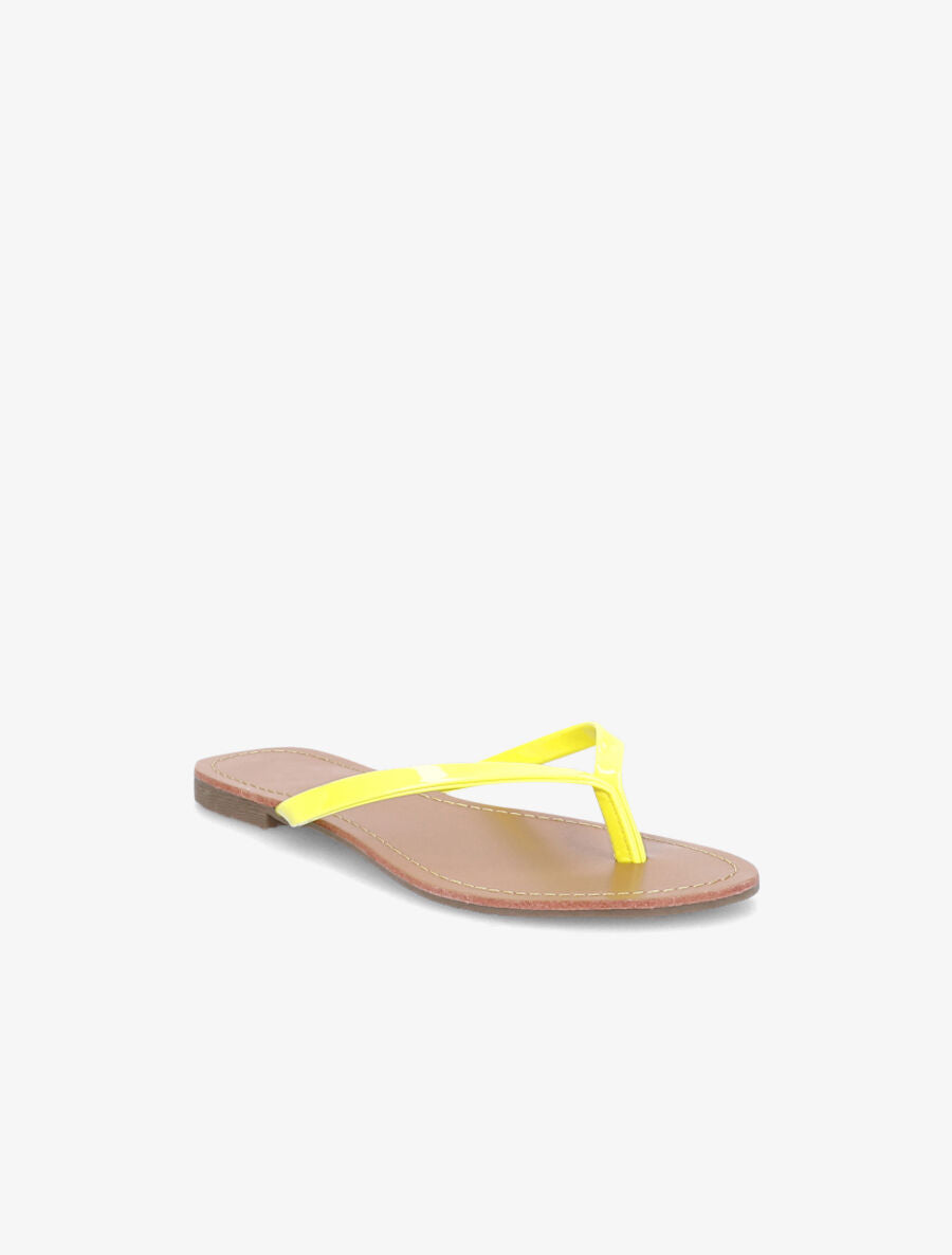 Tongs vernis - Jaune fluo - 2