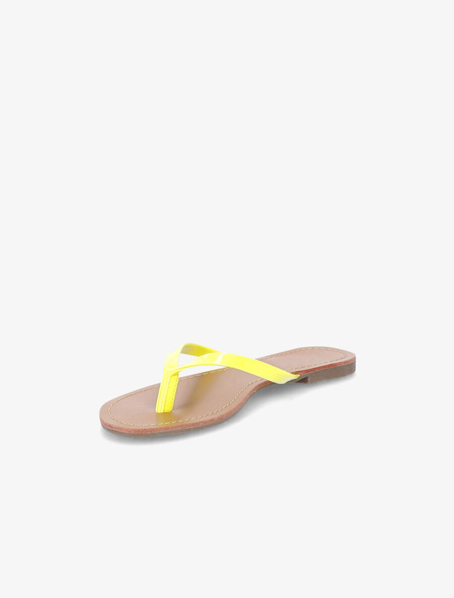 Tongs vernis - Jaune fluo - 3