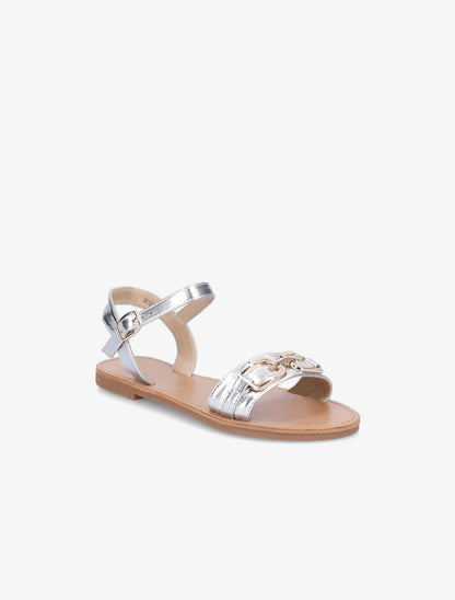 Nu-pieds à boucle métallique doré - Argent - 2