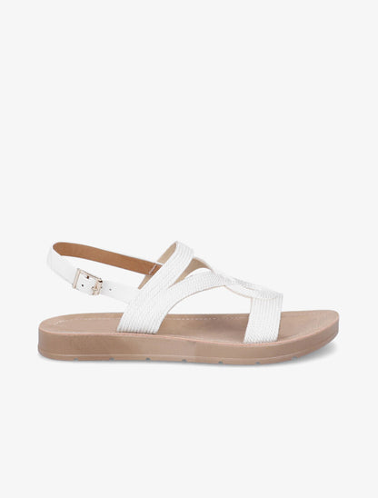 Nu-pieds à cordes entrelacées - Blanc - 1
