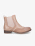Bottines bi-matière effet patiné - Marron clair - 1