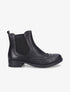 Bottines bi-matière effet patiné - Noir - 5