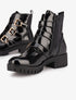 Boots vernies à triple sangles - Noir - 5