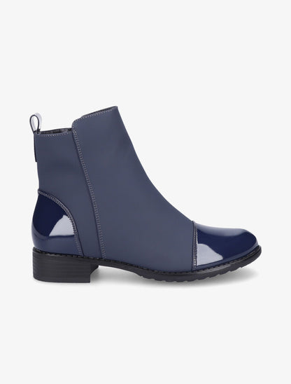 Bottines à bout vernis - Marine - 1