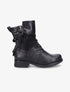 Boots montantes à contrefort python - Noir - 1