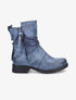 Boots montantes à contrefort python - Bleu - 5