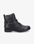 Bottines lacées à sangle irisée - Noir - 1