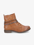 Bottines lacées à sangle irisée - Camel - 1