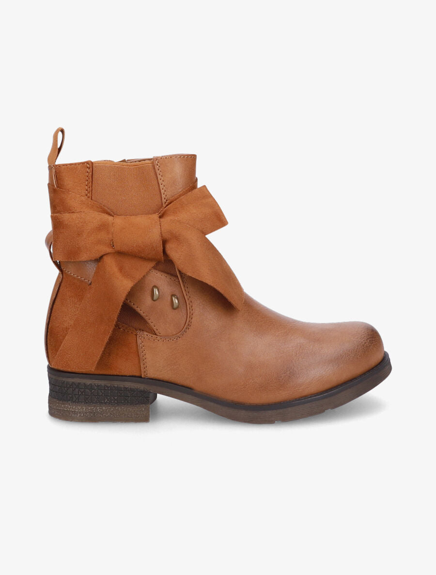 Boots montantes à noeud - Camel - 1