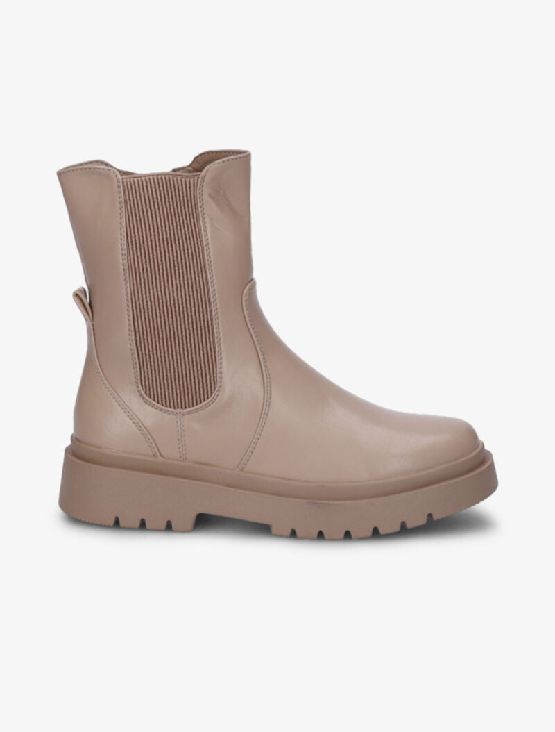 Bottines à semelle épaisse et à ganse élastiquée - Taupe - 2