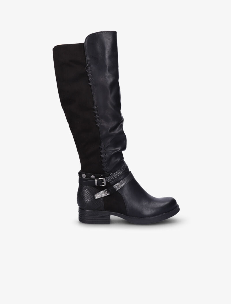 Bottes cavalières bi-matière - Noir - 4