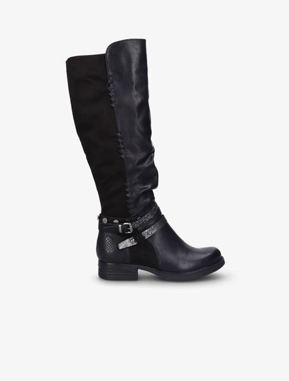 Bottes cavalières bi-matière - Noir - 4