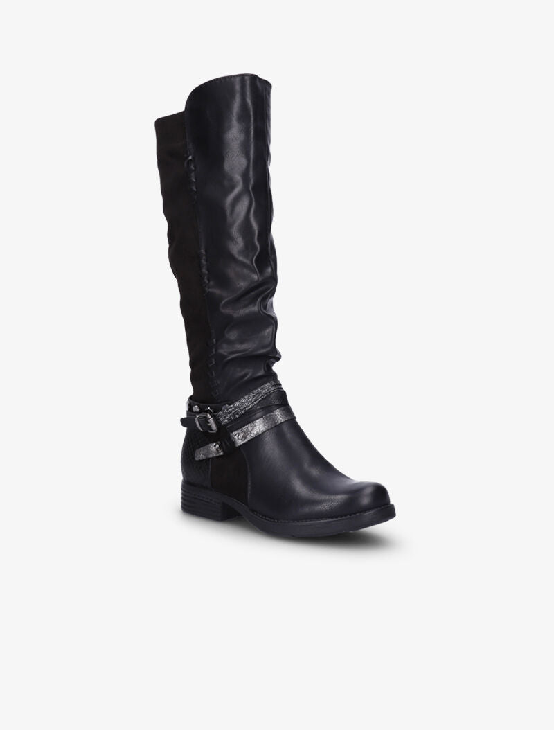 Bottes cavalières bi-matière - Noir - 5