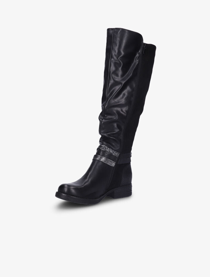 Bottes cavalières bi-matière - Noir - 6