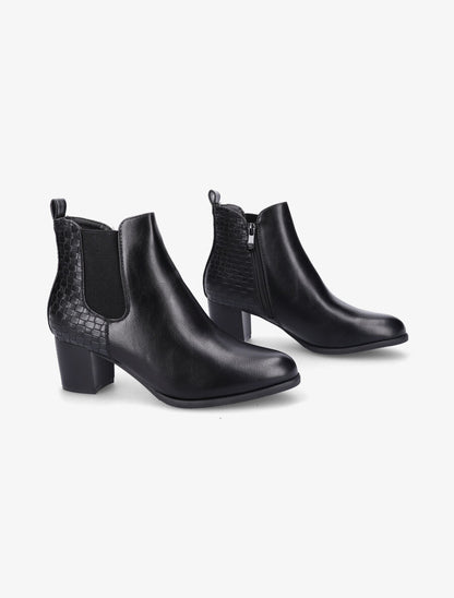 Bottines à contrefort effet osier - Noir - 4