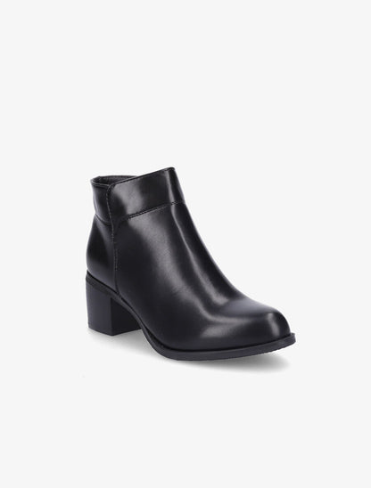 Bottines à talon et zip - Noir - 2