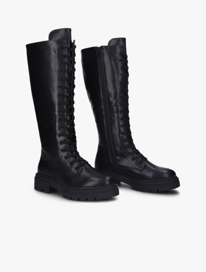 Bottes style rangers à lacets - Noir - 4