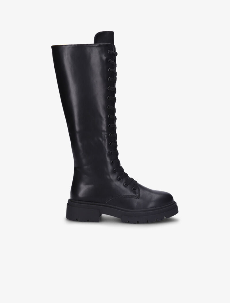 Bottes style rangers à lacets - Noir - 1