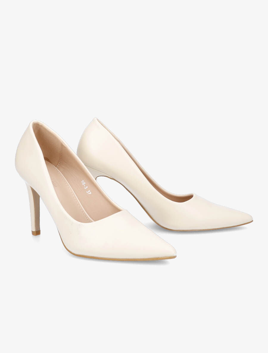 Escarpins classiques à talon haut - Beige - 4