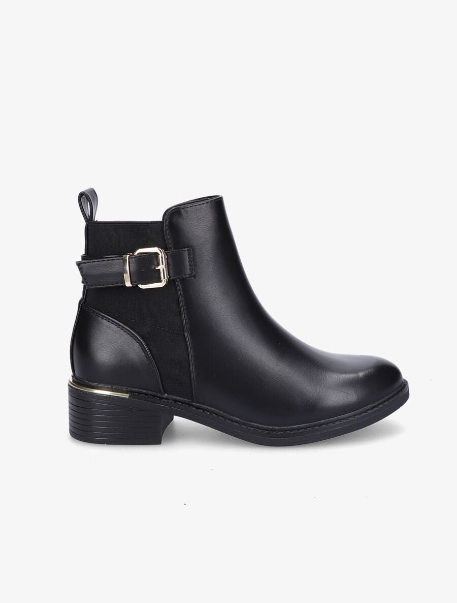 Bottines à boucle - Noir - 1