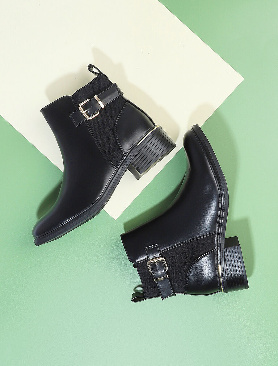 Bottines à boucle - Noir - 5