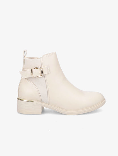 Bottines à boucle - Beige - 1
