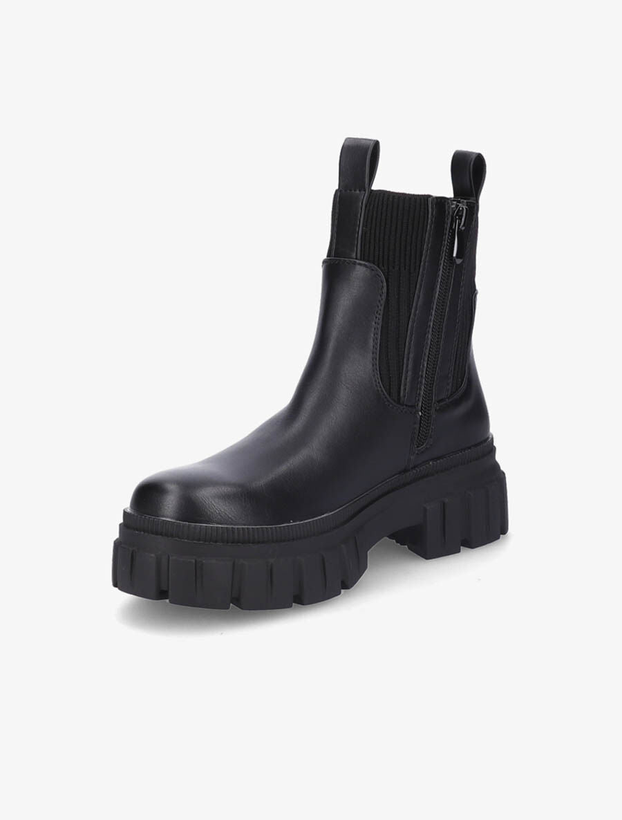 Boots côtelées style motard - Noir - 3