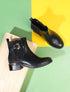 Bottines à boucle et paillettes - Noir - 1