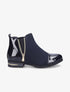 Bottines à détails vernis - Marine - 5