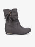Bottines compensées en suédine - Anthracite - 1