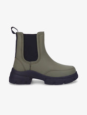 Chelsea boots montantes à semelle stylisée - Kaki - 1