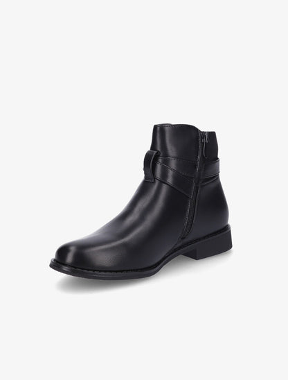Boots bimatière et lanières croisées - Noir - 3