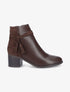 Bottines bi-matière à pompon - Marron - 1