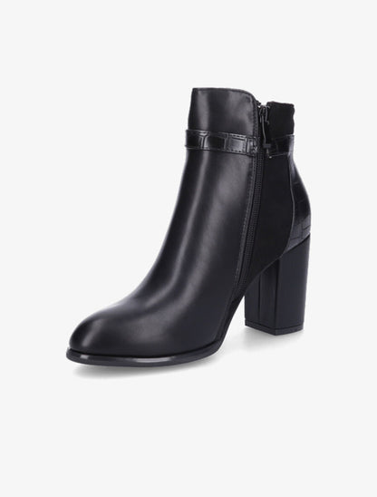 Bottines à talon à boucle - Noir - 3