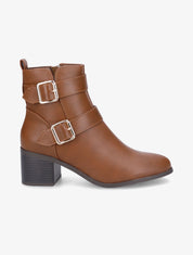 Bottines à boucles - Camel - 6
