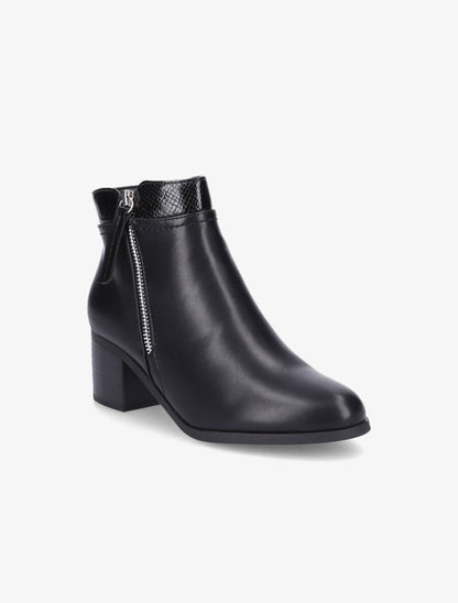 Bottines à zip décoratif - Noir - 2