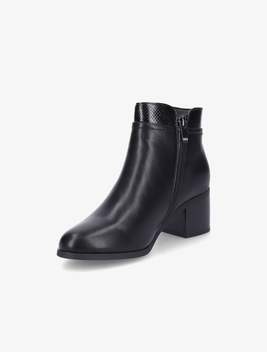Bottines à zip décoratif - Noir - 3