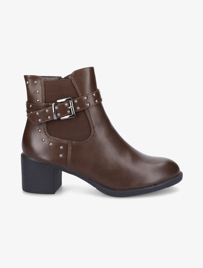 Bottines cloutées - Marron - 1