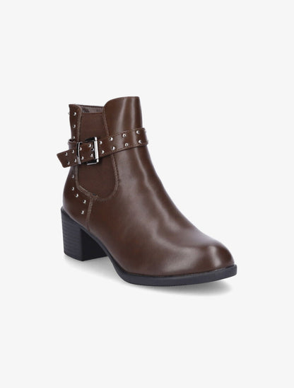 Bottines cloutées - Marron - 2