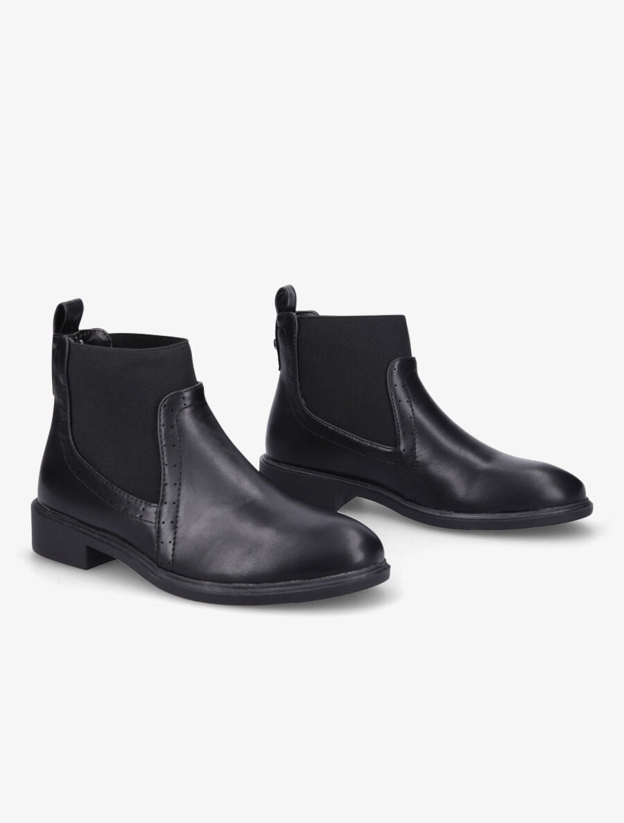 Bottines à cheville élastiquée - Noir - 4
