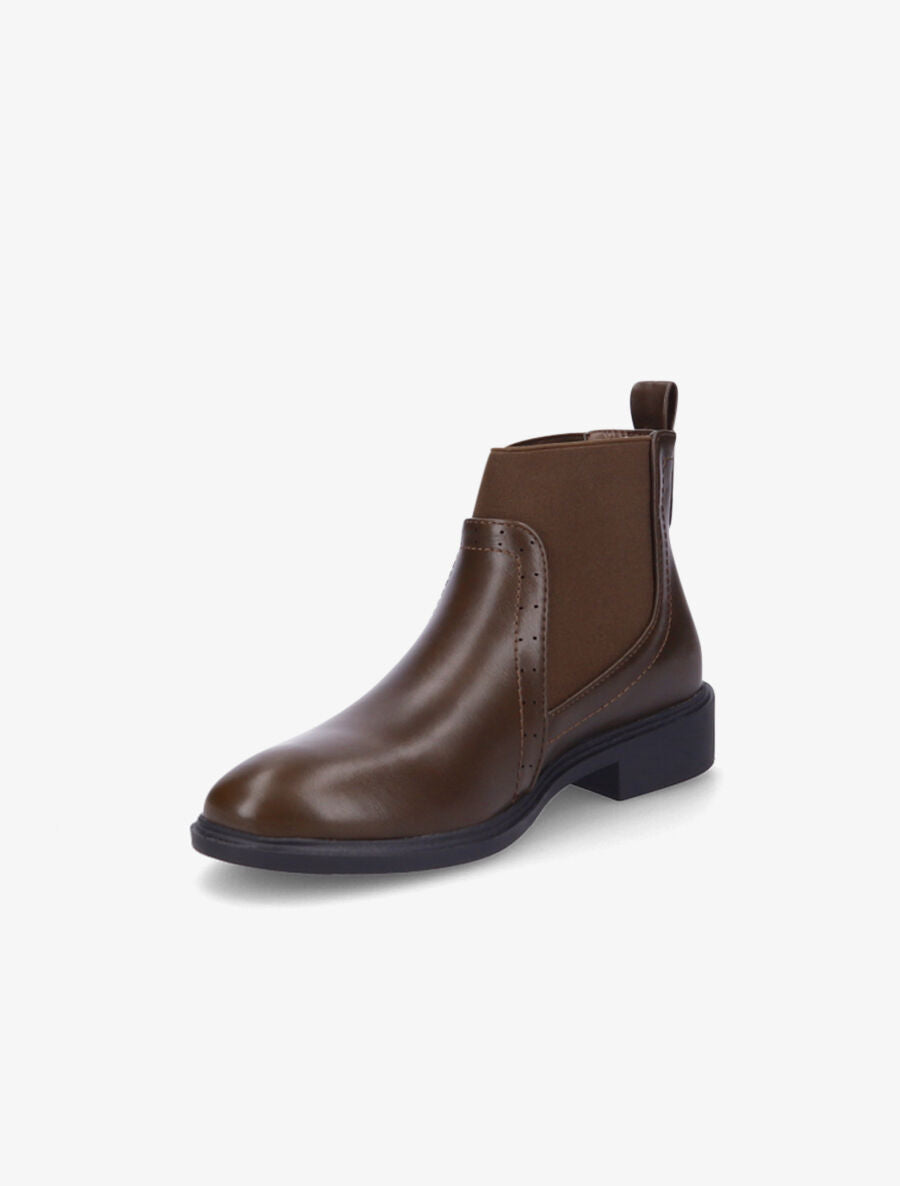 Bottines à cheville élastiquée - Marron - 3