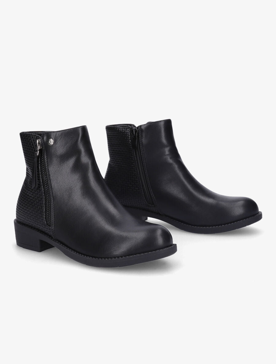 Bottines à contrefort tressé - Noir - 4