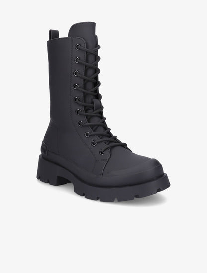 Boots montantes à lacets - Noir - 2
