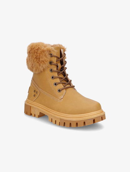 Boots fourrées à fourrure synthétique - Camel - 2
